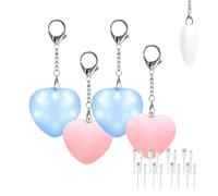 4 PCS Purse Glow Heart Light, Love Keychain Handbag Light with LED Automatic Sensor and Motion Activation, Rechargeable Mini LED for Women’s Bag Accessories, Keychain Gadget Gifts (4PCS PinkBlue)