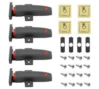 4 PCS Push to Open Door Catches Latch Heavy Duty Self Closing Push to Open Latch Hardware for Cupboard Grey Touch Opener Snap Roller Ball Door Catch Kitchen Cabinets Closets Wardrobes Closures