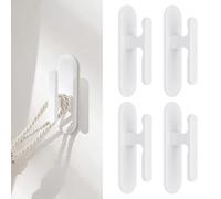 4 Pcs Quality Blind Cord Safety Device, Blind Cord Hooks Adhesive Wall Hook Cleat Hooks Stick on Blinds for Windows Stick to The Wall (White)