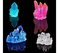 4 PCS Quartz Crystal Resin Molds, AFUNTA Crystal Cluster Silicone Molds Gravel Epoxy Casting Molds for Jewelry Making, Craft, Keychain
