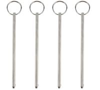 4 Pcs Quick Release Long Pin, Diameter 0.236"(6mm), Usable Length 5-3/4"(146mm), Overall Length 6.3"(160mm), Full 316 Stainless Steel, Marine Hardware