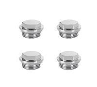 4 Pcs Radiator Air Valve, 3/4" Manual Radiator Air Vent Bleed Plug Valve with Sealed O-Ring Thread Connection, Replacement Accessories for Heating System