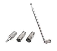 4 Pcs Radio Antenna FM Radio Aerial Metal Replacement Telescopic Radio Aerial Antenna 75 Ohm Telescopic Indoor Unbalanced FM Aerial for HiFi AV Receiver System