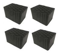 4 pcs Ramp Jacking Rubber Blocks Universal Scissor Car Lift Pads 160x120x100mm
