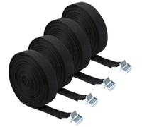 4 Pcs Ratchet Tie Down Straps, 10m x 25mm Adjustable Lashing Straps, Tension Belt Retaining Cargo Straps Heavy Duty with Quick Release Cam Buckle for Vans, Motorcycle, Trucks, Trailer, Luggage