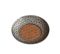 4 Pcs Rattan Cup Mat 6Pcs Drink Coasters Set for Kungfu Tea Accessories Round Tableware Placemat Dish Weave for Kitchen Table Drinks(Color 4)