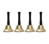 4 Pcs Rattle The Bell Ringing Hand Bells Wood Christmas Decor For School Hotel