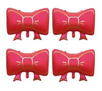4 Pcs Red Bow Balloons for Coquette Women Retro Coquette Bow-Knot Foil Balloons Gender Reveal Baby Shower Birthday Wedding Engagement Anniversary Bachelorette Party Decorations