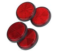 4 Pcs Red M6 x 1.0 Round Bike Reflectors Easily Install Scooter Trailer Warning Reflectors