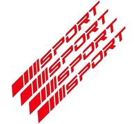 4 Pcs Red Sport Sticker Sticker Wheel Rim Race Car Sticker Self-Adhesive Car Door Rim Wheel Hub Accessories, Merchandise Products