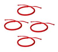 4 Pcs Red String Bracelet, Adjustable Lucky Woven Rope,Paracord Red Bracelet Talisman With Chinese Traditional Braided, Good Luck Bracelet Hippy Gifts, Good Luck Cards Birthday Valentine's Day