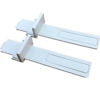 4 Pcs Refrigerator Drawer Slide Rail Kit - Plastic Mounting Brackets for Integrated Fridge Door, Hidden Type Slide Shelf Rails, Durable & Easy Installation