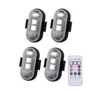 4 Pcs Remote Control Summer Led Lights - Wireless Strobe Drone & Car Warning Lights