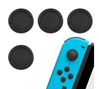 4 Pcs Replacement Button Caps for Switch Joycon, switch thumb grips Silicone Protective Accessories for Joystick Caps 3D Grips (Black)
