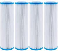 4 Pcs Replacement Filter Cartridge, 5 Micron Pleated Sediment Water Filter, 25x7cm Universal Whole House Sediment Filtration
