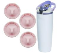 4 pcs Replacement Stopper Compatible with Owala FreeSip Sway 30 oz, Water Bottle Top Lid Parts for Owala Sway 40 oz BPA-Free Seal Bottle Cap Mouth Stopper Gasket Silicone Plug Accessories (Pink)