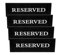 4 Pcs Reserved Seating Signs Material Black Frame White Letters Wedding Table Plaques Party Cards Home Decor