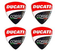 4 pcs Resin Stickers Gel 3D Stickers Badge Logo Shield for Motorcycle Scooter Helmet compatible DUCATI CORSE