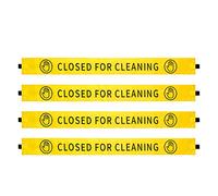 4 Pcs Restroom Closed for Cleaning Sign with Magnetic Ends Magnetic Bathroom Cleaning Sign Cleaning Banner for Door Cleaning In Progress Sign 42×3.5 In