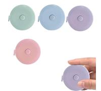 4 Pcs Retractable Tape Measures, 200cm Mini Tailor Ribbon for Body Measurement, Sewing, Crafts, Travel and Daily Length and Girth Measurements, Compact and Convenient to Use