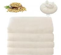 4 PCS Reusable Cheese Cloths for Straining,Muslin Cloths for Cooking- 50x50cm Unbleached Muslin Fabric for Straining Nut Milk, Yoghurt, Jam & Cooking