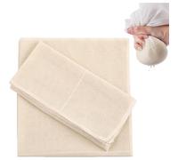 4 PCS Reusable Cheese & Muslin Cloths for Straining, Cooking - 50x50cm Unbleached Cotton, Ideal as Nut Milk Bag, for Yoghurt, Jam