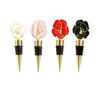 4 PCS Reusable Metal Wine Preservers with Silicone Seal Leak-Proof Tops for Preserving Freshness in Wine Champagne Beverage Wine Accessories for Wine Enthusiasts
