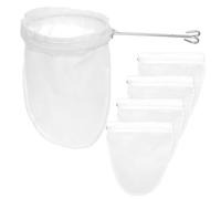 4 Pcs Reusable Nut Milk Bags, Fine Mesh Strainer with Stainless Steel Handle, Juice Strainer Bag with Zipper, Cheesecloth Filter Bags for Straining Nut Milk, Coffee, Juice, Butter, Cheese and Yogurt