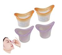4 Pcs Reusable Silicone Eye Wash Cup - Eye Bath and Eye Wash Kit Portable Eyes Care Cleaner for Quick Rinse & Soothing Tired Eyes