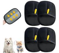 4 Pcs Reusable Static Removal Gloves Pet Hair, Pet Hair Removal Glove, Cat Grooming Double Sided Grooming Glove for Pets for Dog and Cat Pets Grooming Gloves for Clothes, Sofas, Deshedding