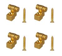 4 Pcs Roller Guitar String Tree, Guides Retainers with Screws Guitar Accessories for Fender Strat Stratocaster Tele Telecaster Electric Guitar, Gold