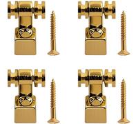 4 PCS Roller Guitar String Trees Guides Retainer for Fender Strat Stratocaster Tele Telecaster Electric Guitar (Gold)
