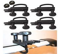 4 PCS Roof Box Mounting U Bracket Car Van Mounting Fitting Kit, Universal Roof Box U-bolts Clamps with 8 Heavy Duty Lock Nuts, Roof Box Bracket Installation Accessory Kit