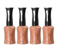4 Pcs Rosewood Cigar Mouthpiece Set, Food-Safe Resin Tip, Portable Cigar Holder for Tail Section, 48-52 Ring Gauge, 3.1 x 1.2 in / 8 x 3 cm, Elegant Wood Aroma, Black & Brown