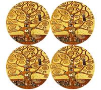 4 PCS Round Table Mat Placemat Set 4 Pieces 33cm Kitchen Dinner 7 Designs Modern