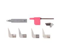 4 Pcs Router Plane Blade Set, Carbide Hand Planer Replacement Blades in 1/16 1/8 3/16 1/4 Inch Widths with Storage Box for Woodworking Bench Planer and Bottom Cleaning