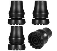 4 PCS Rubber Cane Tips, 3/4 Inch Heavy Duty Walking Cane Tips, Non-Slip Replacement Tips, Black Sturdy Replacement Cane Tip for Walking Canes, Hiking Sticks, Seniors Crutches
