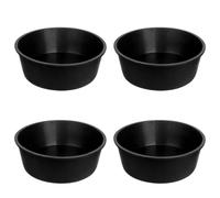 4 Pcs Rubber Feed Pan, 4 Quart 10.6 x 4.1 Inche Livestock Feeding Bucket, Dust Bath Container, Durable Utility Bowl for Horse Cats Dogs Chickens Ducks Goats Pigs and Farm Small Animal.