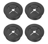 4 Pcs Rubber Grommets For Holes, Cable Cord Grommet, Wall Grommets For Cables, For Office Computer Desk Wire Organizer (Black)