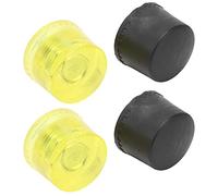 4 Pcs Rubber Hammer Replacement Striking Head Yellow Black Plastic Mallet Head Tips Set for Jewelry Craftsman, Leather Crafts, Wood, Flooring Installation (Φ40mm)