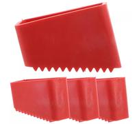 4 Pcs Rubber Ladder Feet Replacement Covers with Non-Slip Grip for Tile Wood Floors, Protective Pads for Telescopic Extension Ladders, Red 50x20mm Internal Size