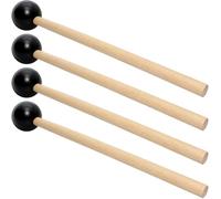 4 Pcs Rubber Mallets Percussion, 7.2 Inch Mallets with 1 Inch Rubber Heads, Perfect Warm Mellow Sound, Professional Hard Rubber Mallets for Xylophone, Glockenspiel, Vibraphone and Orchestra Bells
