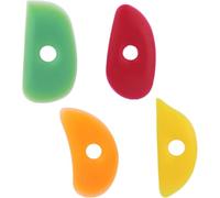 4 PCS Rubber Pottery Clay Ribs,Soft Silicone Colorful Pottery,Trimming Rib Practical Ceramic Shaping Clay Tools,Pottery Ribs for Pottery Tools,for Mud,Trimming,Throwing