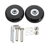 4 Pcs Rubber Replacement Wheels for Luggage Suitcase with Roller Skate Design and Silent Operation (50x18MM)