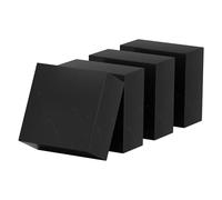 4 Pcs Rubber Square Blocks, 50x50mm 12-30mm Thick Shock Absorbing Mats for Construction, Industry & Transportation(50x50x25mm)