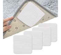 4 Pcs Rug Pads Grippers,Non Slip Washable Grippers for Rug,Non Slip Grippers Mat,Vacuum Tech Anti Slip Rug Grips for Wooden Floor,Floor Mat,Underlay,Hard Floors Vacuum Tech Anti Slip Pad Grips(White)