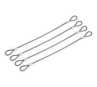 4 PCS Safety Cable Lock, 8 Inch Security Cable, Stainless Steel 2mm Dia Security Wire Rope with Double Loop for Bicycles, Motorcycles, Tools, Equipment & Outdoor Gear