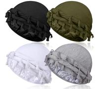 4 Pcs Satin Lined Turban Silky Head Wraps for Men, Twist Halo Turban Mens Head Scarf for Hair