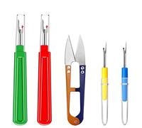 4 PCS Seam Ripper,Set Contains 2 Large Stitch Rippers,2 Small Thread Picker Tool,Scissors and Storage Box,The Sharp Stitch Ripper is Suitable for All Kinds of Sewing Jobs,Crafting, DIY