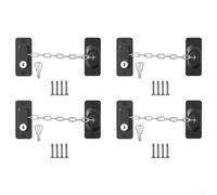 4 PCS Security Window Locks with Adjustable Opening Control for Cabinets and Room Doors to Enhance Safety